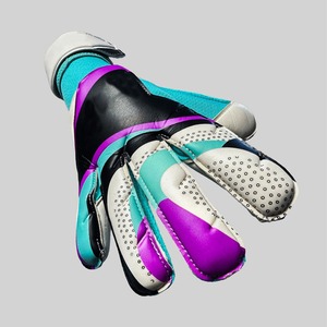 Gants de gardien de but en cuir de football de taille professionnelle 7 avec fermeture à bretelles en latex et protection des pouces dernier modèle - Product Image 3