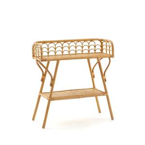 Table console en osier faite à la main Table console en rotin à 2 niveaux Table console en rotin OEM du fabricant vietnamien HNH Craft - Product Image 1