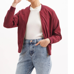 100% Venta caliente chaquetas cortavientos para mujer Color negro a prueba de viento cremallera cortavientos chaquetas de mujer - Product Image 5