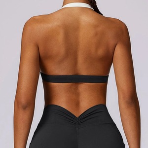Vêtements de sport pour femmes ensemble de yoga taille haute survêtement de gymnastique et soutien-gorge de sport tenues d'entraînement pour Fitness vêtements de sport 2 pièces - Product Image 3