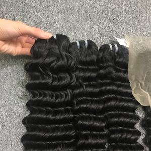 Conjunto Completo de Extensiones de Cabello Humano Ondulado al Agua, Extensiones de Cabello Humano sin Procesar, sin Enredos - Product Image 3