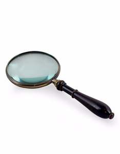 Loupe professionnelle fonctionnant à grande loupe avec des poignées en bois en métal et en résine de corne fabriquées à la main forme ronde haute visibilité - Product Image 6