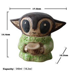 <span class=keywords><strong>Taza</strong></span> Tiki 3D Única <span class=keywords><strong>de</strong></span> Star Wars, Mandalorian, <span class=keywords><strong>Yoda</strong></span>, Pintada a Mano, <span class=keywords><strong>Taza</strong></span> <span class=keywords><strong>de</strong></span> Café <span class=keywords><strong>de</strong></span> Cerámica Ecológica, Decoración y Regalo Navideño - Product Image 3