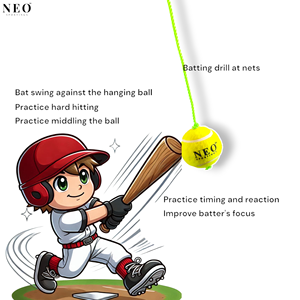 Mahaplay OEM Wholesale Green Cricket Practice Balls Hanging Ball Pack of 3 Set Compact <b>Box</b> Professional Training - Product Image 5