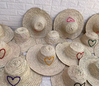 Sombreros de Paja de Palma Bohemios Vintage Marroquíes Modernos Hechos a Mano para Primavera, Playa y Verano, Unisex