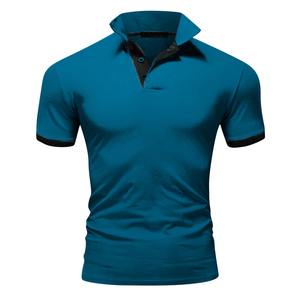 Polo de diseño éxito de ventas logotipo personalizado poliéster color sólido uniforme Polo de golf para hombre - Product Image 3