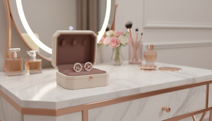 Pendientes de diamantes naturales chapados en rodio de oro macizo de 14 quilates para mujer clásica con 36 diamantes redondos de corte brillante 0.20CTW - Product Image 6