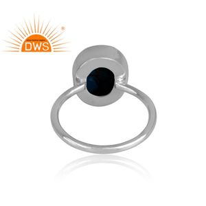 Venta caliente 925 Plata de Ley fina Natural Mojave Cobre Turquesa Piedra preciosa Anillo apilable Fabricante de joyas - Product Image 4