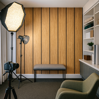 Panneaux muraux emboîtables en PVC légers et écologiques, épaisseur 10 mm, finition grain de bois durable et stable, pour salle de bain moderne