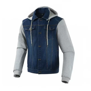 แจ็คเก็ตยีนส์ผู้ชายแฟชั่นใหม่ ดีไซน์วินเทจ คุณภาพสูง ระบายอากาศได้ดี สำหรับฤดูหนาว พร้อมโลโก้ด้านหน้า ผลิตตามสั่ง ราคาขายส่ง - Product Image 1
