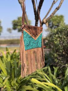 Bolso Bandolera de Cuero con Flecos, Diseño 2026, Estilo Bohemio, de Cuero Genuino, Multiusos para Mujer - Product Image 2