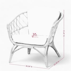 Artículos calientes Sillas de comedor de ratán Sillas de acento de ratán para interiores Sillones cómodos para dormitorio Sala de estar - Product Image 3