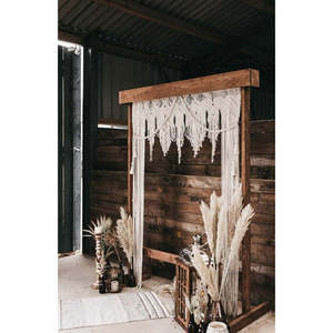 Lustre en macramé en coton, rustique et luxueux, en forme d'arche, pour mariage, décoration murale amovible, nouvel article, fournitures - Product Image 3