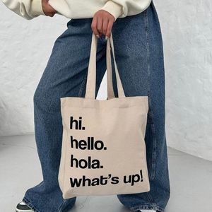 Elegante bolso de moda de algodón reciclado ecológico, diseño moderno, bolsillo versátil para uso diario, informal, todas las estaciones, viajes en la playa - Product Image 2