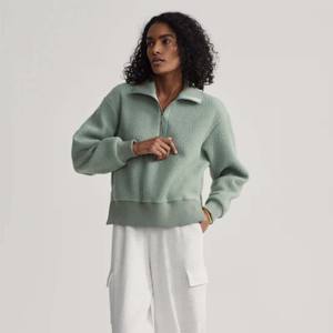 Veste polaire confortable à demi-fermeture éclair pour femme Pull léger doux et confortable pour des vêtements d'hiver décontractés - Product Image 6