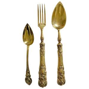 Fabricant de produits de première qualité Vente en gros Ensemble de couverts de luxe en acier inoxydable plaqué or gaufré avec logo personnalisé Ensembles de couverts - Product Image 1
