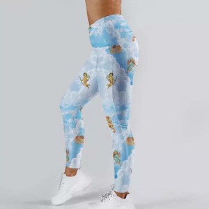 Gym Fitness <b>Capri</b> Yoga <b>Legging</b> Women Clothing High Waist Top Quality Sublimated Printed Drawstring Custom Material Woman <b>Capri</b> - Product Image 5