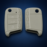 Housse de protection en silicone pour clé de voiture VW Golf 7 6 Sagitar Lavida Bora Polo, clé intelligente à 3 boutons, protection intégrale