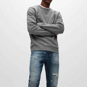 เสื้อสเวตเชิ้ตคอกลมแขนยาวสีพื้นแบบยูนิเซ็กซ์ พิมพ์ลายปักโลโก้ตามสั่ง ปี 2024 เสื้อฮู้ดดี้และเสื้อสเวตเชิ้ตผู้ชาย - Product Image 4