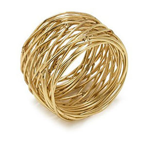 Servilletero de latón con diseño en forma de hoja Nuevos chips de metal para bodas Fiestas Hoteles Restaurantes Mesa Comedor Decoración - Product Image 6