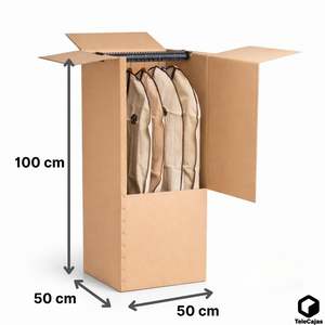 Portable Foldable 50x50x101 cm Wardrobe <b>Box</b> with Hanging Rod Easy Assembly for <b>Moving</b> Storage or Travel - Product Image 5