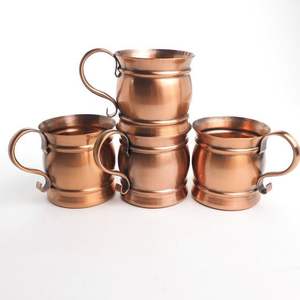 Taza de mula de Moscú de acero inoxidable clásico con mango de diseño martillado chapado en oro nueva condición en caja accesorios de barra de Metal de cobre - Product Image 6