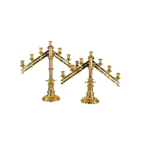 Juego de 2 Candelabros Centrales de Aluminio Color Plata, Diseño Fantástico, Tamaño Personalizado, Decoración de Boda - Product Image 4