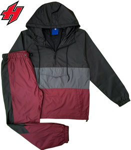 Survêtement en Nylon avec blocs de couleurs, Style rétro Vintage, ensemble de vêtements de Jogging, survêtement personnalisé, broderie 3d, impression personnalisée, 2023 - Product Image 3