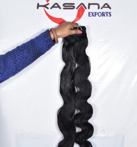 Venta al por mayor 100% extensiones de cabello ondulado natural vietnamita negro mujer 100% doble trama cabello humano color natural crudo máquina barata - Product Image 2