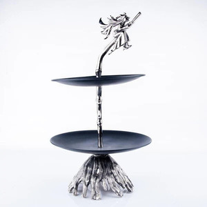 Soporte para pastel de vidrio y metal de 2 niveles, alta calidad, superventas, nuevo diseño, soporte para pastel utilizable, nuevo diseño, soporte para pastel elegante - Product Image 3