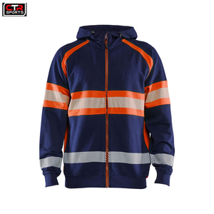 เสื้อฮู้ดแบบมีซิปสำหรับฤดูหนาวงานกลางคืนสะท้อนแสงทัศนวิสัยกำหนดเอง - Product Image 4