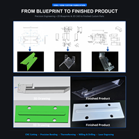 Plaque en polycarbonate transparente, découpe et pliage CNC, support interne transparent sur mesure avec quatre pieds de support