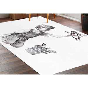 Alfombra Banksy Nurse: Arte de Graffiti, Alfombra Antideslizante Impresa en 3D, Alfombra Suave No Tejida - Product Image 2