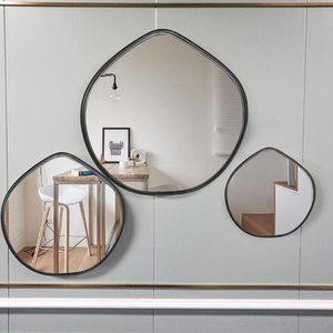 Miroir mural de haute qualité Nouveautés Miroir encadrée en aluminium à succès Style rond Miroir réflecteur - Product Image 3
