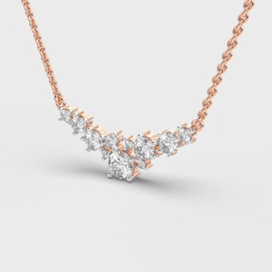 สร้อยคอเพชรทรงเรขาคณิตสีทองสุดหรูสำหรับผู้หญิงเครื่องประดับทันสมัยจากอินเดียยอดนิยมใน2025 - Product Image 4