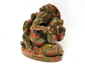 Estatua tallada de Ganesha hecha a mano, unakita Natural, piedra curativa de cristal, hecha en la India, venta al por mayor - Product Image 2