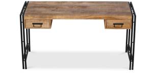Industrial Modern Style Solid Mango Wood Contemporary Executive <b>Office</b> Desk Iron Bespoke Modern <b>Office</b> Desk - Product Image 4