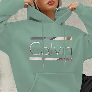 Mode femme Simple décontracté à manches longues haut Streetwear vêtements pull à capuche vêtements de sport femmes sweats à capuche sweats - Product Image 1