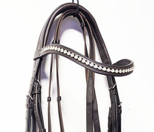 Brida de Cuero Genuino de Primera Calidad en Oferta, Cadena de Cristal Fina, Acolchado Suave, Brida de Cuero Marrón a un Precio Accesible - Product Image 1