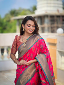 ส่าหรีผ้าไหมที่สวยงามกับการออกแบบการิทอ zari - Product Image 2