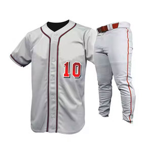 Conjunto de uniforme de béisbol unisex transpirable de equipo personalizado más vendido para hombres, tamaño personalizado, estilo de secado rápido, nuevo diseño de moda - Product Image 3