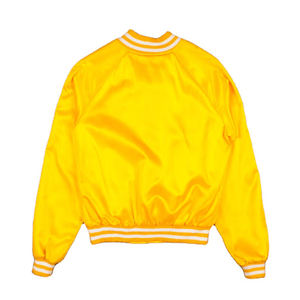 แจ็กเก็ตผ้าซาตินสไตล์เบสบอลบอมเบอร์สำหรับทุกเพศเสื้อแจ็กเก็ตแฟชั่นสไตล์สตรีทแวร์เสื้อแจ็กเก็ตมหาวิทยาลัยออกแบบได้ตามต้องการ - Product Image 2