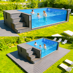 Small Large Custom Capacity Ground Swimming Pool Fiberglass Family Garden Outdoor Crack Resistant UV Resistant - Product Image 5