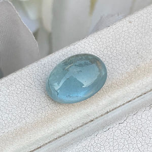 12x9mm Color Natural aguamarina forma ovalada cabujón 4,14 quilates buen brillo piedras preciosas sueltas para la fabricación de joyas - Product Image 1