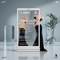 Pantalla OLED Transparente de 77 Pulgadas, Táctil Interactiva, de Pie, Señalización Digital Comercial para Minoristas, Salas de Exhibición y Museos