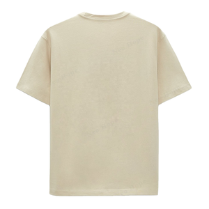 Venta al por mayor 100% algodón camiseta de los hombres de peso pesado Streetwear Unisex diseño personalizado Logo estampado en blanco Puff impresión 260 Gsm camiseta - Product Image 6