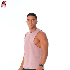 Vente en gros Débardeur de fitness personnalisé poids lourd pour hommes XL Gym taille haute qualité tricoté décontracté couleur unie impression 3D broderie - Product Image 5