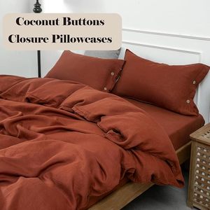 Hot Selling Boho Style 3-Piece Full Size Duvet Cover <b>Set</b> Soft Cotton <b>Comforter</b> Natural Color for Weddings Home Solid Hospital - Product Image 4