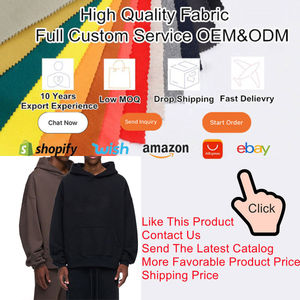 Sudaderas con capucha de talla grande informales de estilo suelto en blanco de alta calidad para hombre - Product Image 2