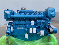 Moteur marin Baudouin authentique de 500 à 2000 ch, 6M33 12M33, avec démarrage électrique et composants principaux de la pompe pour utilisation navale